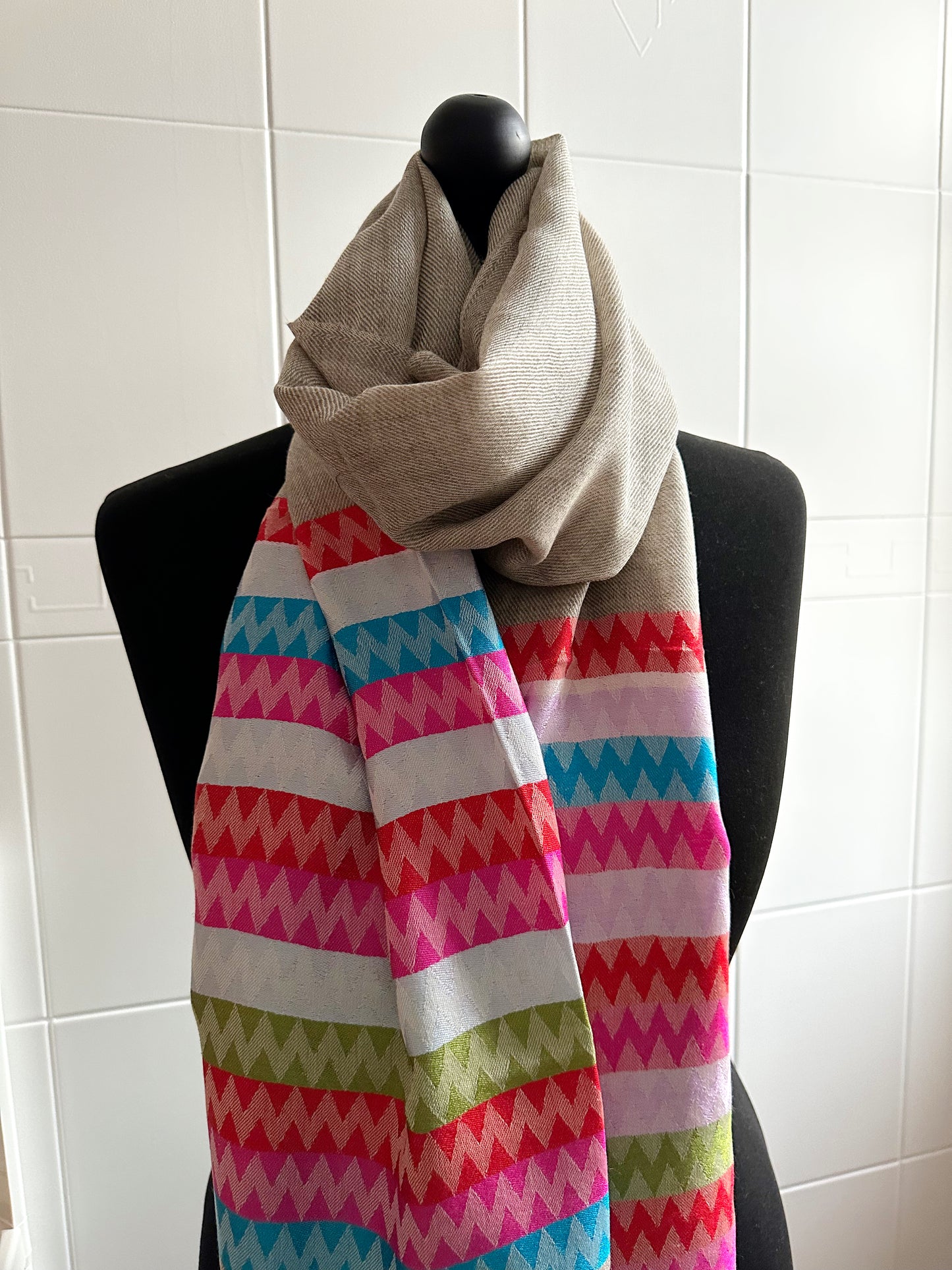 The Goldie Scarf - Pink Zag