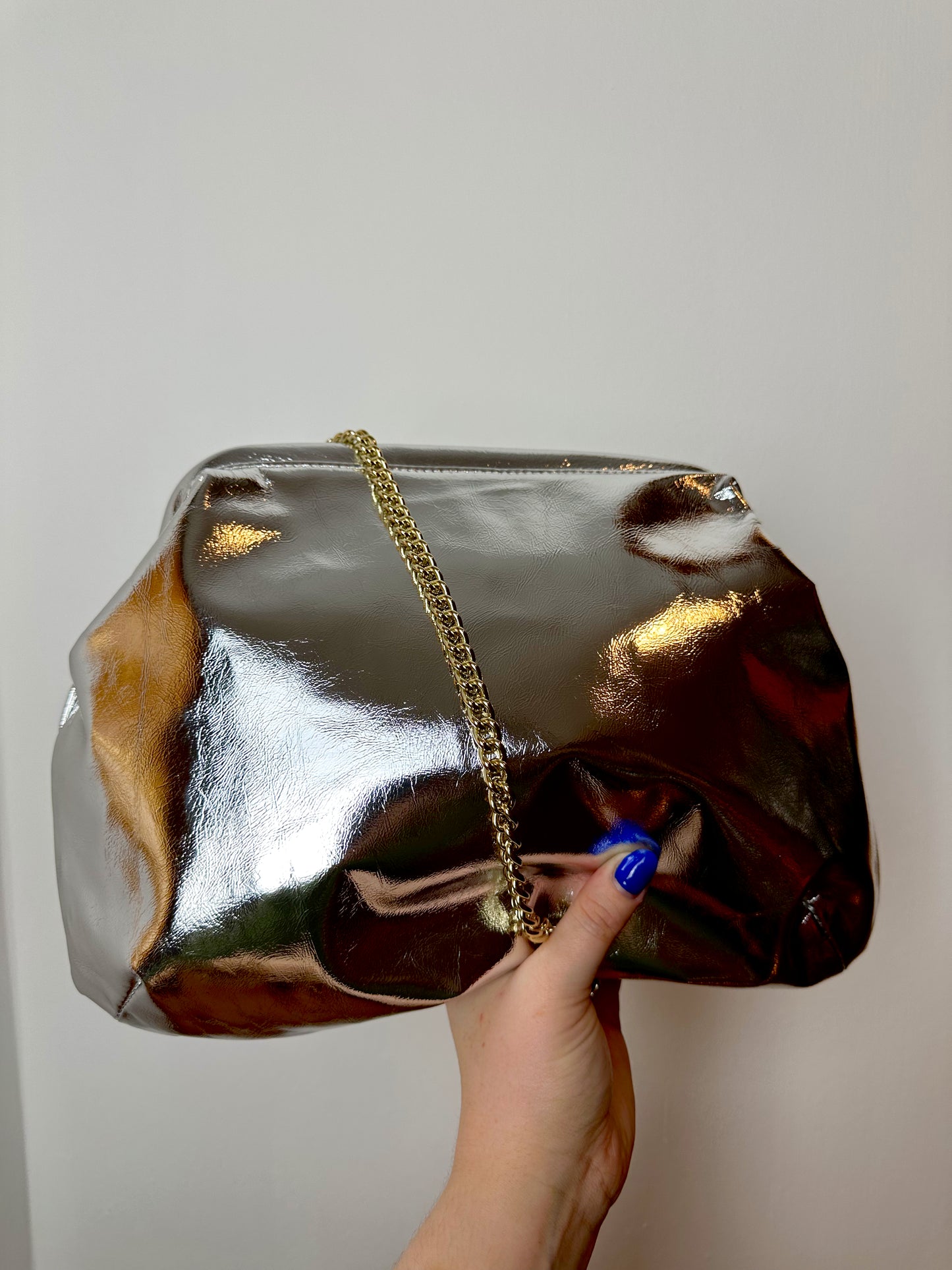 The Alexa Bag - Silver Metallic