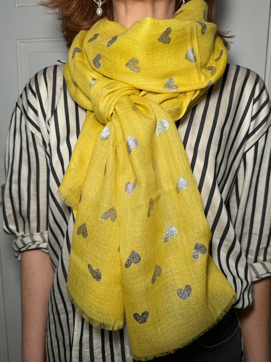 The Goldie Scarf - Yellow Heart